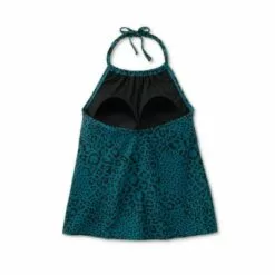 Women's High Neck Open Back Tankini Top - Kona Sol™ Black -Swimsuits Popular Store unnamed file 10031