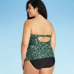 Women's Bandeau Tankini Top - Kona Sol™ Green -Swimsuits Popular Store unnamed file 10034