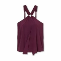 Women's High Neck Ring Overlay Tankini Top - Aqua Green® Euphoria -Swimsuits Popular Store unnamed file 10070