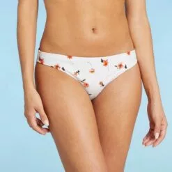 Women's Cheeky Bikini Bottom - Shade & Shore™ White Floral Print -Swimsuits Popular Store unnamed file 1008