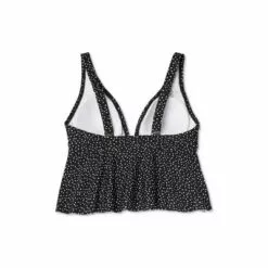 Women's Flowy V-Neck Crop Tankini Top - Kona Sol™ Black XS -Swimsuits Popular Store unnamed file 10080