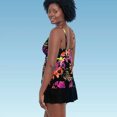 Women's Slimming Control Twist-Front Tankini Top - Dreamsuit by Miracle Brands Black 3 Women's Slimming Control Twist-Front Tankini Top - Dreamsuit by Miracle Brands Black