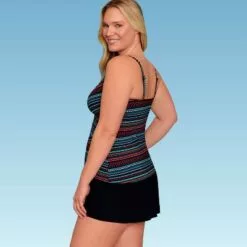 Women's Slimming Control Seamed V-Neck Tankini Top - Dreamsuit by Miracle Brands Black 14 Women's Slimming Control Seamed V-Neck Tankini Top - Dreamsuit by Miracle Brands Black -Swimsuits Popular Store unnamed file 10113