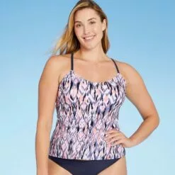 Women's Cross Back Tankini Top - Kona Sol™ Multi -Swimsuits Popular Store unnamed file 10131