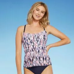 Women's Cross Back Tankini Top - Kona Sol™ Multi -Swimsuits Popular Store unnamed file 10136