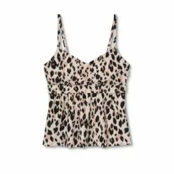 Women's Post Mastectomy Bralette Tankini Top - Kona Sol™ Animal Print -Swimsuits Popular Store unnamed file 10166
