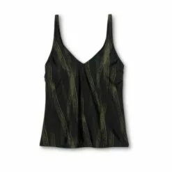 Women's V-Neck Tankini Top - All in Motion™ Olive Green & Black -Swimsuits Popular Store unnamed file 10197
