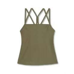 Women's Square Neck Tankini Top - All in Motion™ Olive Green -Swimsuits Popular Store unnamed file 10211