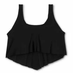 Women's Plus Size Plunge Crop Tankini Top - Kona Sol™ Black -Swimsuits Popular Store unnamed file 10223