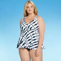 Women's Plus Size Flowy Racerback Tankini Top - Kona Sol™ Blue Shibori Print 12 Women's Plus Size Flowy Racerback Tankini Top - Kona Sol™ Blue Shibori Print -Swimsuits Popular Store unnamed file 10251