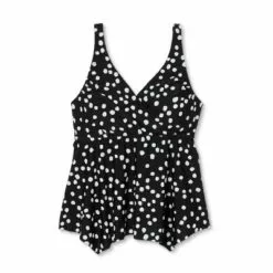 Women's Plus Size V-Neck Sharkbite Tankini Top - Kona Sol™ Dot Print 10 Women's Plus Size V-Neck Sharkbite Tankini Top - Kona Sol™ Dot Print -Swimsuits Popular Store unnamed file 10263