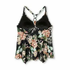 Women's Plus Size Plunge Racerback Sharkbite Tankini Top - Kona Sol™ Multi 1X -Swimsuits Popular Store unnamed file 10281