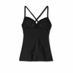 Isabel Maternity By Ingrid & Isabel Maternity Cross Drape X-Back Tankini Top - Isabel Maternity by Ingrid & Isabel™ Black S D/DD Cup