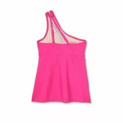 Asymmetrical One Shoulder Maternity Tankini Top - Isabel Maternity by Ingrid & Isabel™ Pink