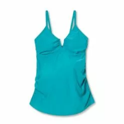 V-Wire Maternity Tankini Top - Isabel Maternity by Ingrid & Isabel™ Blue -Swimsuits Popular Store unnamed file 10420