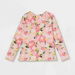 Raglan Long Sleeve Rash Guard Maternity Top - Isabel Maternity by Ingrid & Isabel™ Floral