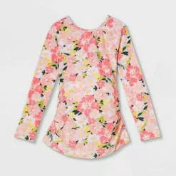 Raglan Long Sleeve Rash Guard Maternity Top - Isabel Maternity by Ingrid & Isabel™ Floral -Swimsuits Popular Store unnamed file 10426