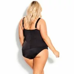 AVENUE | Nautical Tankini Top - black