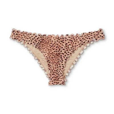 Women's Ruffle High Leg Extra Cheeky Bikini Bottom - Shade & Shore™ Animal Print 7 Women's Ruffle High Leg Extra Cheeky Bikini Bottom - Shade & Shore™ Animal Print - Image 5