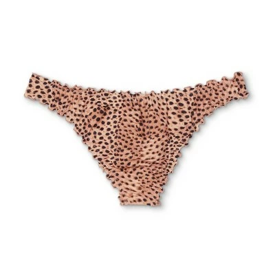 Women's Ruffle High Leg Extra Cheeky Bikini Bottom - Shade & Shore™ Animal Print 8 Women's Ruffle High Leg Extra Cheeky Bikini Bottom - Shade & Shore™ Animal Print - Image 6