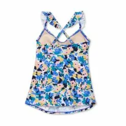 Scoop Neck Ruffle Strap Maternity Tankini Top - Isabel Maternity by Ingrid & Isabel™ Floral