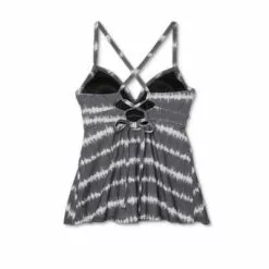 Isabel Maternity By Ingrid & Isabel Maternity Tie-Dye Tie Back Tankini Top - Isabel Maternity by Ingrid & Isabel™ Dark Gray XL