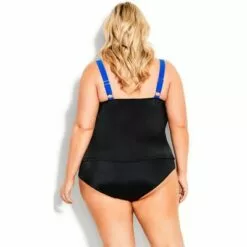 AVENUE | Tiered Tankini Top - cobalt