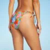 Juniors' Tunneled Cheeky High Leg String Bikini Bottom - Xhilaration™ Multi Floral Print -Swimsuits Popular Store unnamed file 1057