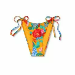 Juniors' Tunneled Cheeky High Leg String Bikini Bottom - Xhilaration™ Multi Floral Print -Swimsuits Popular Store unnamed file 1061