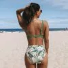 Women's Scalloped V Neck Bikini Swimsuit Floral Ruched Bathing Suit-Cupshe -Swimsuits Popular Store unnamed file 107