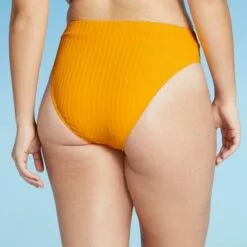 Juniors' Ribbed High Leg High Waist Bikini Bottom - Xhilaration™ Gold -Swimsuits Popular Store unnamed file 1094