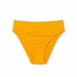 Juniors' Ribbed High Leg High Waist Bikini Bottom - Xhilaration™ Gold -Swimsuits Popular Store unnamed file 1095