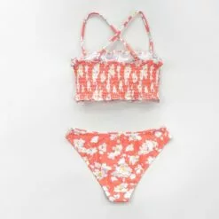 Women's Floral Bikini Sets Smocked Bandeau Low Waisted Two Piece Bathing Suit -Cupshe -Swimsuits Popular Store unnamed file 11