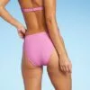 Juniors' Textured Cheeky Mid-Rise High Leg Bikini Bottom - Xhilaration™ Pink -Swimsuits Popular Store unnamed file 1125
