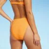 Juniors' Textured Terry Cheeky Mid-Rise Bikini Bottom - Xhilaration™ Hot Citrus Orange -Swimsuits Popular Store unnamed file 1142