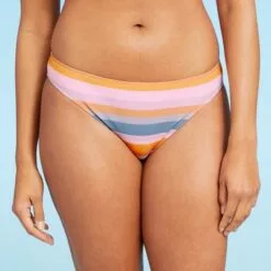 Women's Hipster Bikini Bottom - Shade & Shore™ Multi Stripe -Swimsuits Popular Store unnamed file 1166