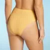 Women's Pique Textured High Waist High Leg Extra Cheeky Bikini Bottom - Shade & Shore™ Light Yellow -Swimsuits Popular Store unnamed file 1175