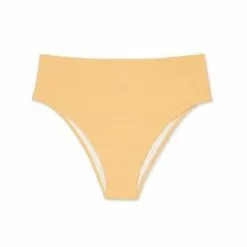 Women's Pique Textured High Waist High Leg Extra Cheeky Bikini Bottom - Shade & Shore™ Light Yellow -Swimsuits Popular Store unnamed file 1179