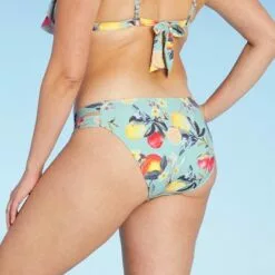 Women's Double Tab Medium Coverage Hipster Bikini Bottom - Kona Sol™ Sage Green -Swimsuits Popular Store unnamed file 1189