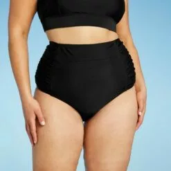 Women's Plus Size High Waist Bikini Bottom - Kona Sol™ Black -Swimsuits Popular Store unnamed file 1204