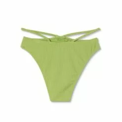 Juniors' Ribbed Strappy Extra Cheeky High Leg Mid-Rise Bikini Bottom - Xhilaration™ Olive Green 18 Juniors' Ribbed Strappy Extra Cheeky High Leg Mid-Rise Bikini Bottom - Xhilaration™ Olive Green -Swimsuits Popular Store unnamed file 1210