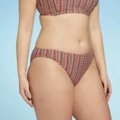 Women's Cheeky Bikini Bottom - Shade & Shore™ Multi Stripe -Swimsuits Popular Store unnamed file 1235