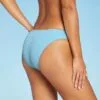 Juniors' Textured Cheeky High Leg Scoop Bikini Bottom - Xhilaration™ Blue -Swimsuits Popular Store unnamed file 1255