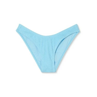 Juniors' Textured Cheeky High Leg Scoop Bikini Bottom - Xhilaration™ Blue 7 Juniors' Textured Cheeky High Leg Scoop Bikini Bottom - Xhilaration™ Blue - Image 5