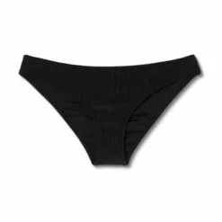Women's Ribbed High Leg Extra Cheeky Bikini Bottom - Shade & Shore™ Black -Swimsuits Popular Store unnamed file 1276