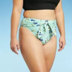 Women's High Cut Tie-Front Bikini Bottom - Sea Angel Green 15 Women's High Cut Tie-Front Bikini Bottom - Sea Angel Green -Swimsuits Popular Store unnamed file 1285