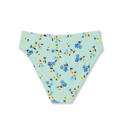 Women's High Cut Tie-Front Bikini Bottom - Sea Angel Green 8 Women's High Cut Tie-Front Bikini Bottom - Sea Angel Green - Image 6