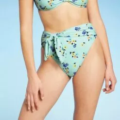 Women's High Cut Tie-Front Bikini Bottom - Sea Angel Green 21 Women's High Cut Tie-Front Bikini Bottom - Sea Angel Green -Swimsuits Popular Store unnamed file 1291