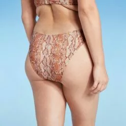 Women's High Leg Extra Cheeky Bikini Bottom - Shade & Shore™ Lurex Snake Print -Swimsuits Popular Store unnamed file 1308