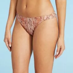 Women's High Leg Extra Cheeky Bikini Bottom - Shade & Shore™ Lurex Snake Print -Swimsuits Popular Store unnamed file 1313